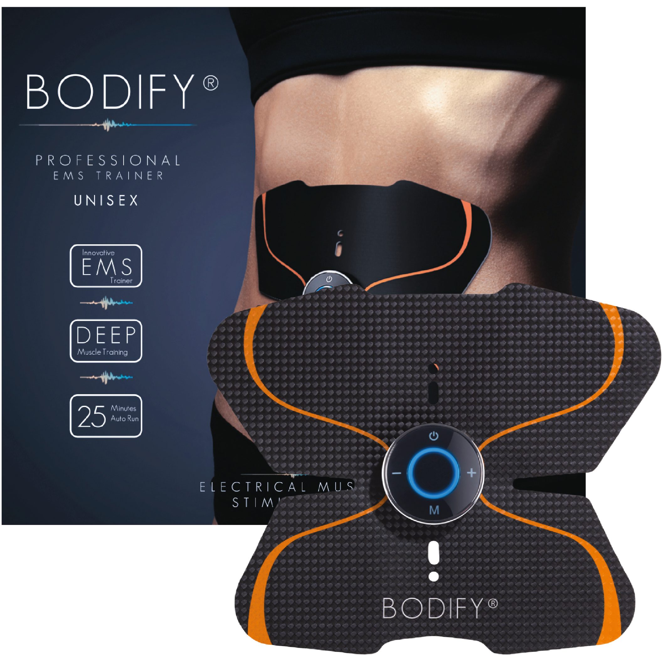 BODIFY EMS-Bauchmuskeltrainer - EMS Trainer - Gezielte Stimulation der Bauch Muskulatur