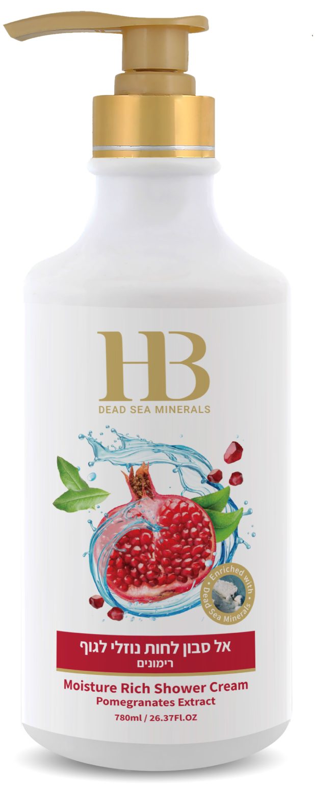 H.B. Dead Sea Minerals Duschgel Health&Beauty Duschcreme Granatapfel & Totes Meer Mineralien 780ml