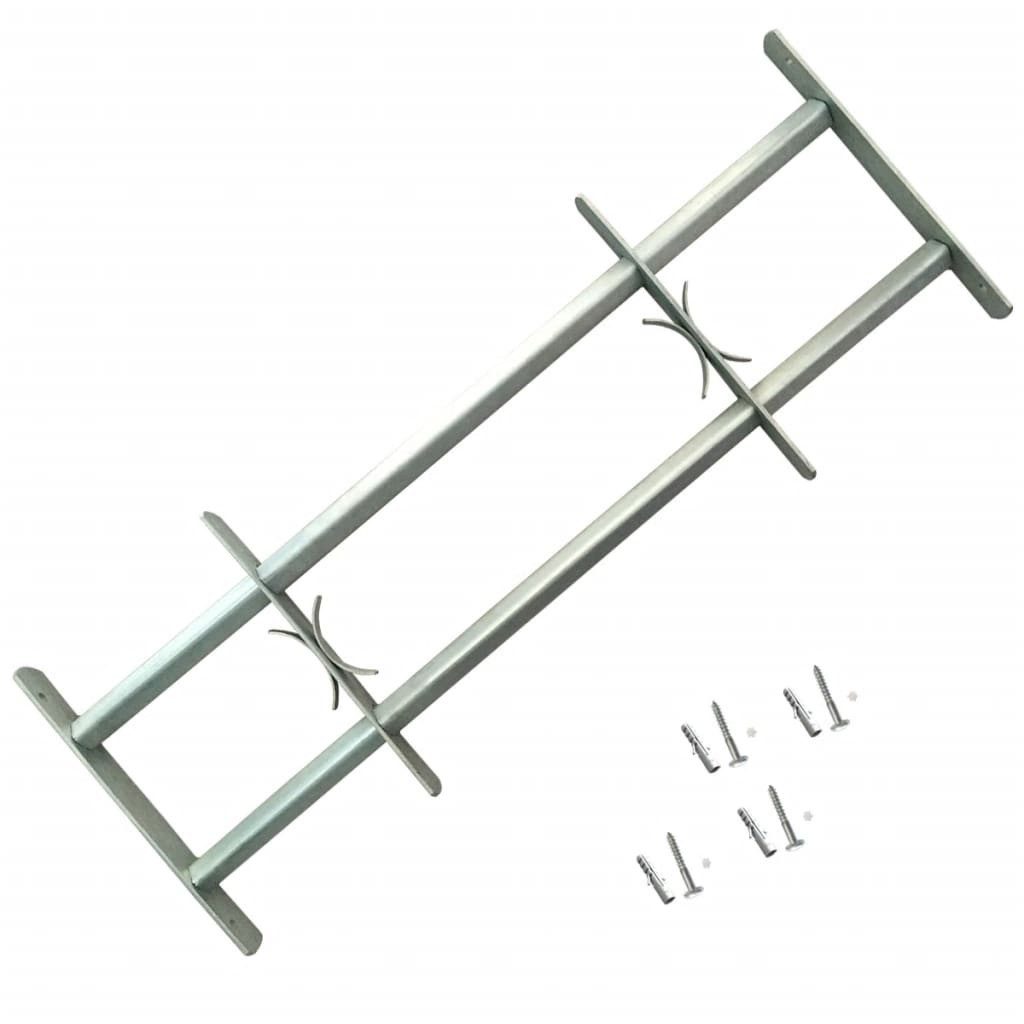 vidaXL Fenster Fenstergitter Verstellbar für Fenster Verzinkter Stahl 300mm Höhe
