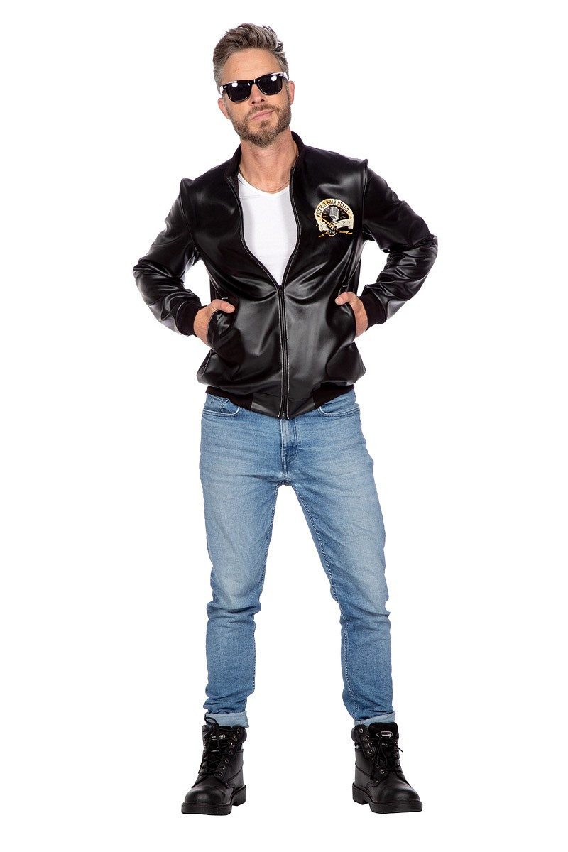 Wilbers Kostüm Kostüm Herren Rockabilly Jacke 50er Jahre Rock n Roll Karneval Outfit