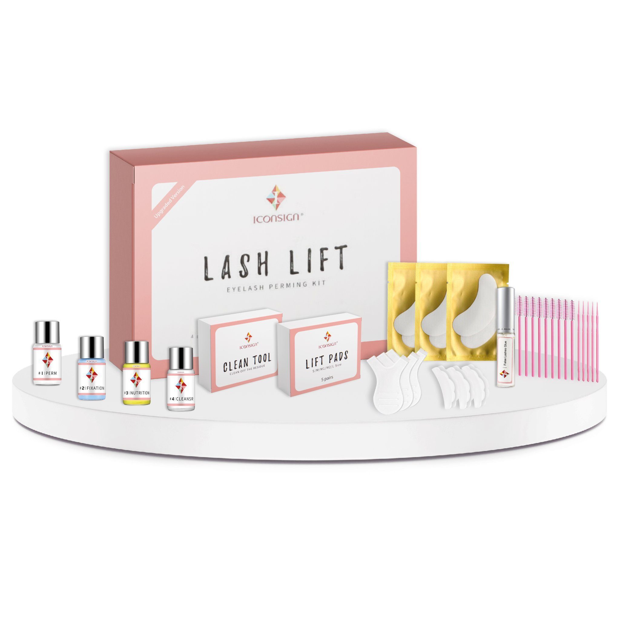 Iconsign Einzelwimpern Wimpernlifting Starter Set Kit Wimpernwelle Wimpernlaminierung 10tlg, 1 tlg., Dauerwelle