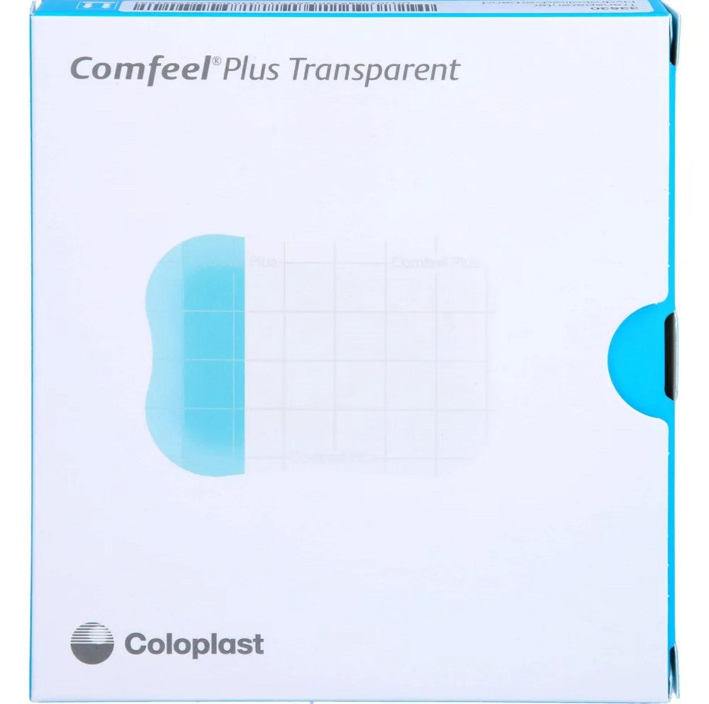 Coloplast GmbH Wundpflaster COMFEEL Plus Transparent Hydrokolloidverb.5x7 cm (Spar Set, 10 St., Oberflächliche Verbrennungen Verband), Bakterienresistenter Wundverband