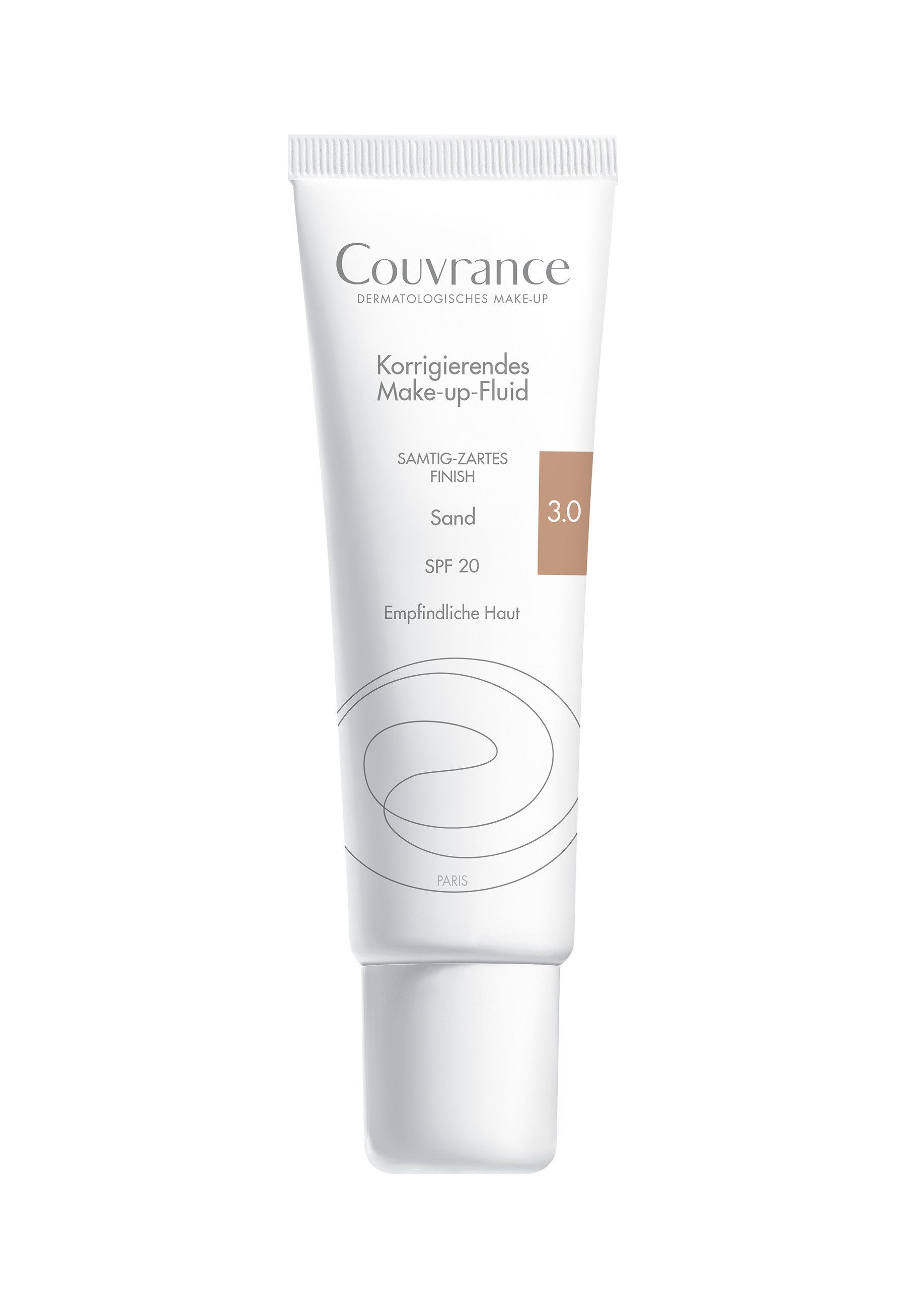 Avene Make-up Couvrance Korrigierendes Make-up Fluid Sand 3.0, Kaschieren von leichten bis mittleren Hautunreinheiten