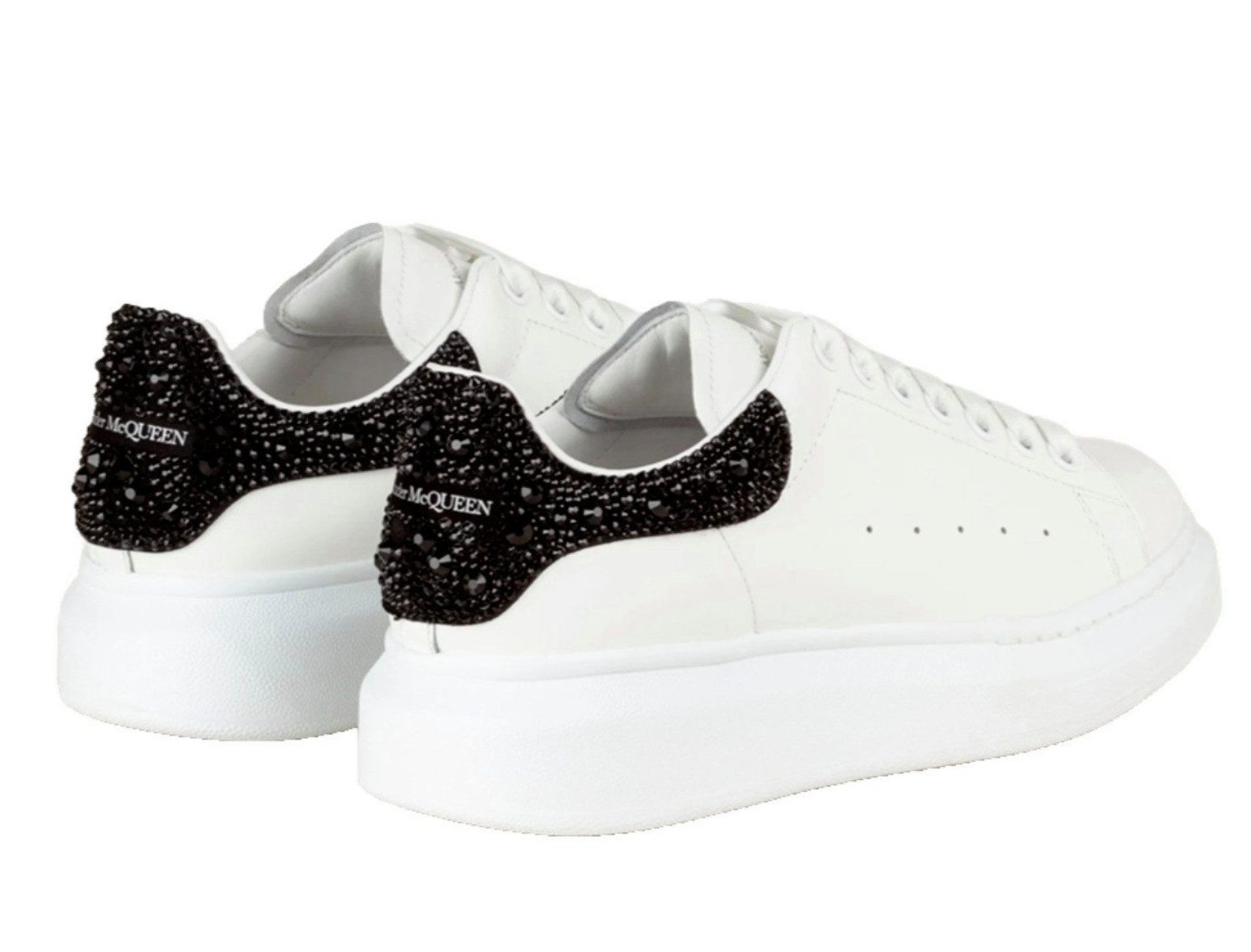 ALEXANDER MCQUEEN Kinder Crystal Embellished Oversized Schuhe Kids Sneaker Swarovski® Crystal Heel-Tab