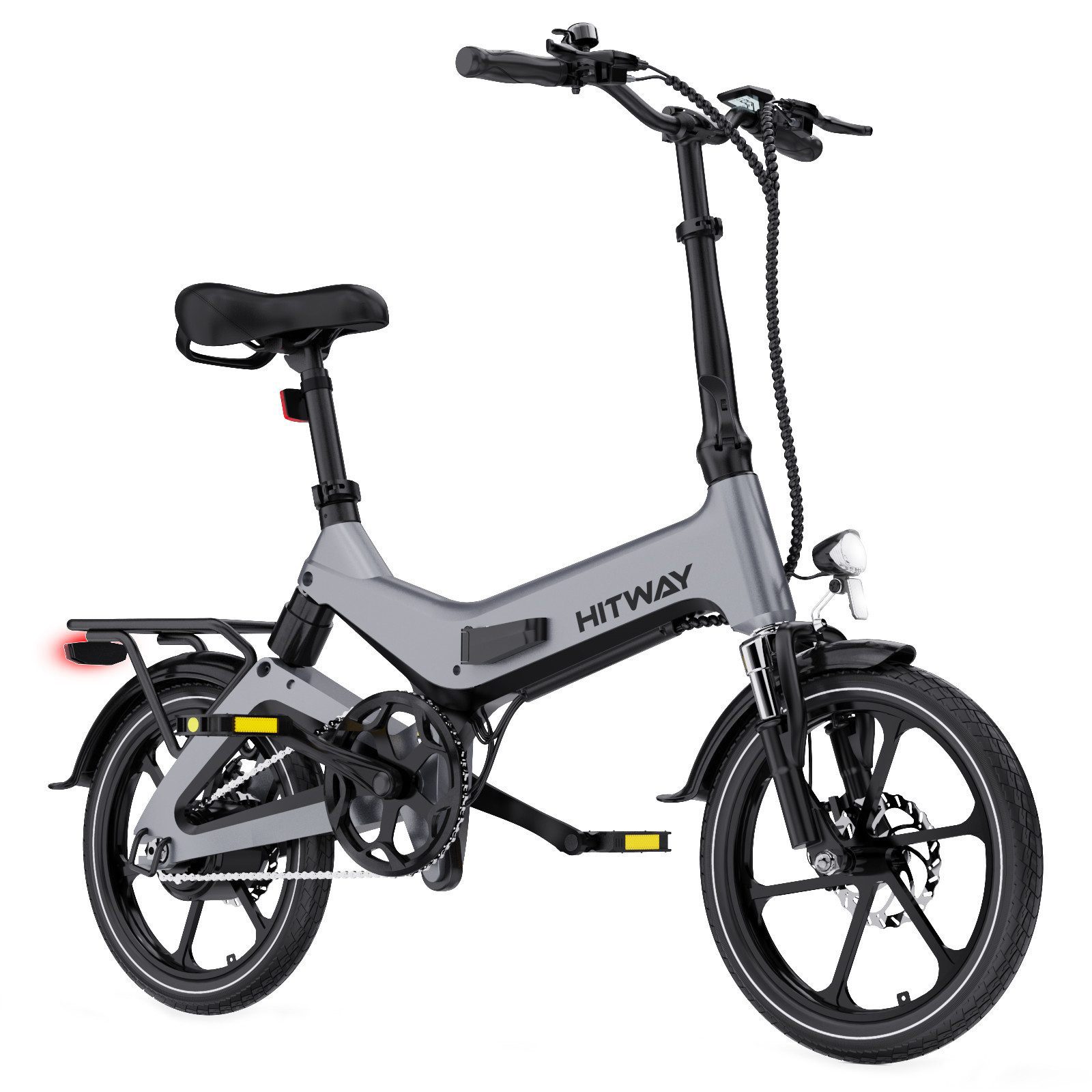 HITWAY E-Bike Klapprad 16 Zoll, 250W Wartungsfreie bürstenlose Motor, 280 Wh, Elektrofahrrad Klapprad Ebike Elektrofahrräder Faltrad