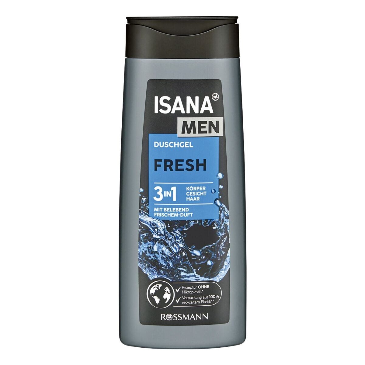 ISANA Duschgel MEN Fresh, 3in1, mit Zitrus-Duft, 300 ml