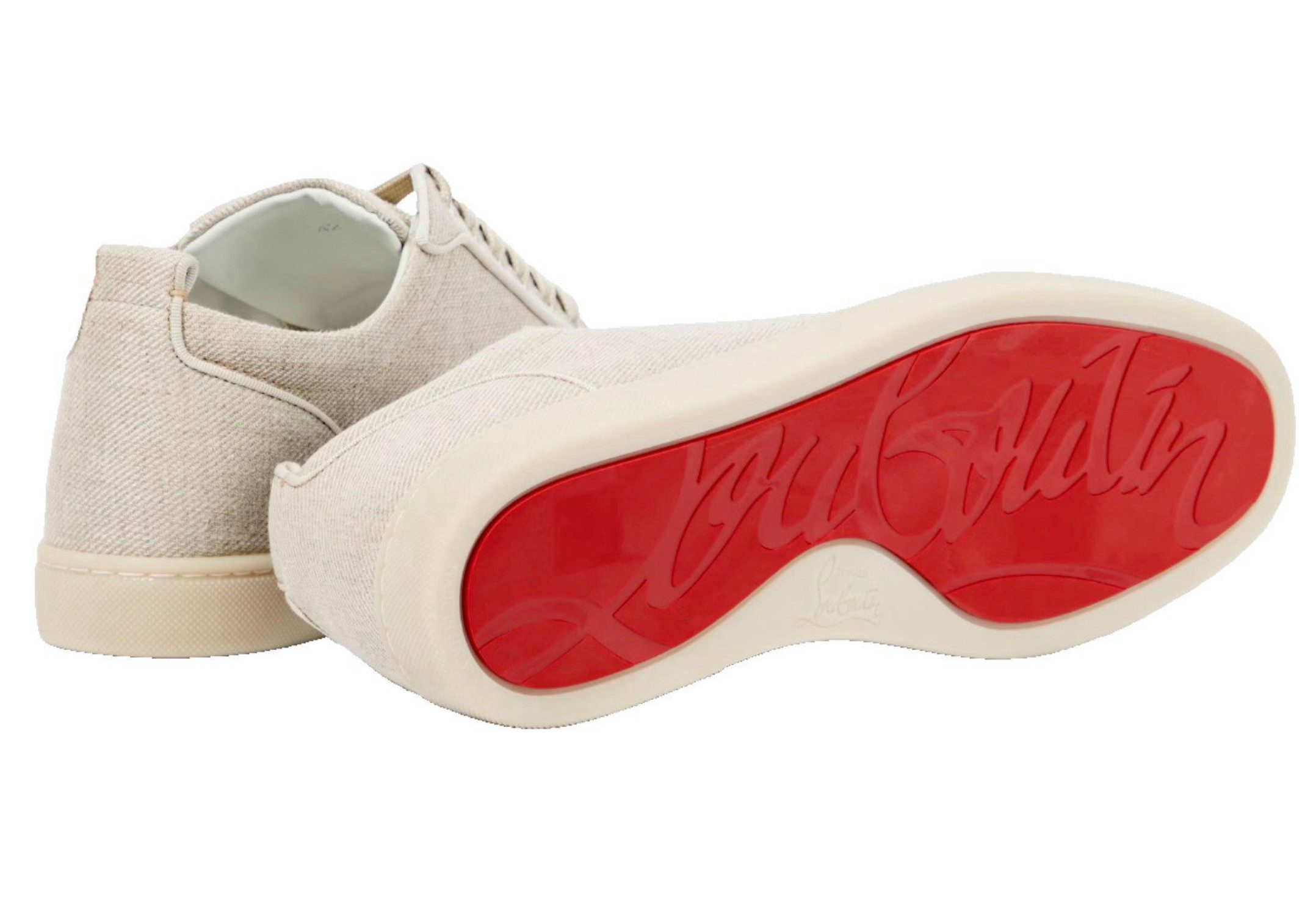 CHRISTIAN LOUBOUTIN Sneakers Leinen Trainers Schuhe Rantulow Orlato Turnschuhe Sneaker