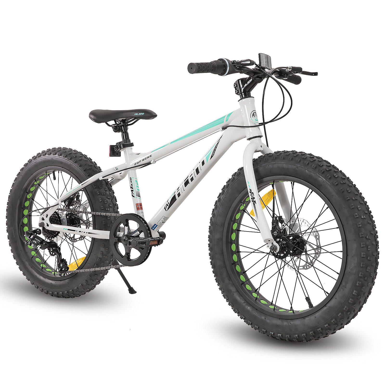 HILAND Fatbike 20 24 26 Zoll Kinder Fat Tire Fahrrad für Jungen Mädchen, Kinderfahrrad 7-Gang, Doppel scheibenbremse Kinder Mountainbike