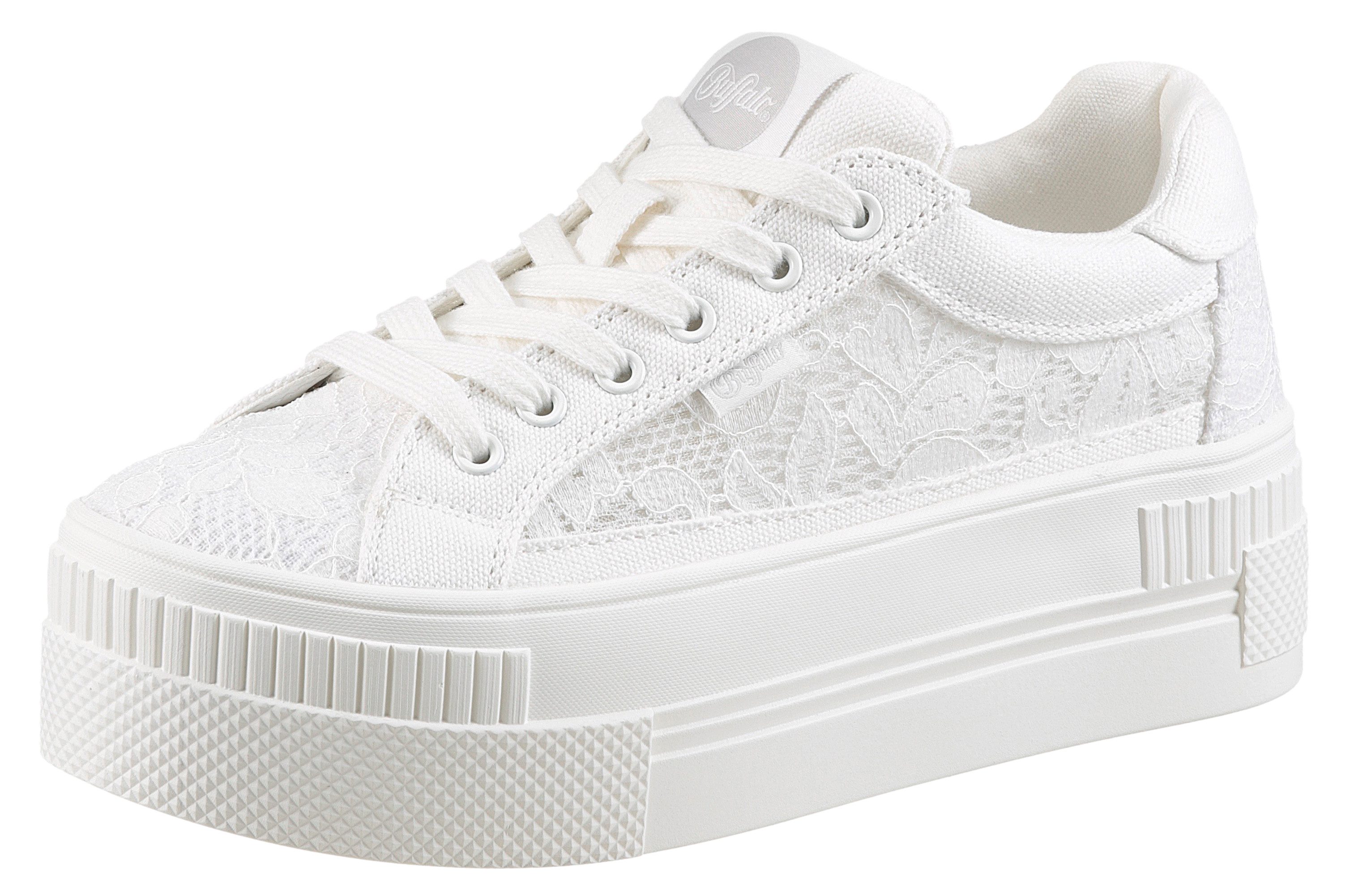 Buffalo PAIRED BLOOM Plateausneaker, Schnürschuh, Halbschuh, Freizeitschuh mit MemoryFoam-Innensohle