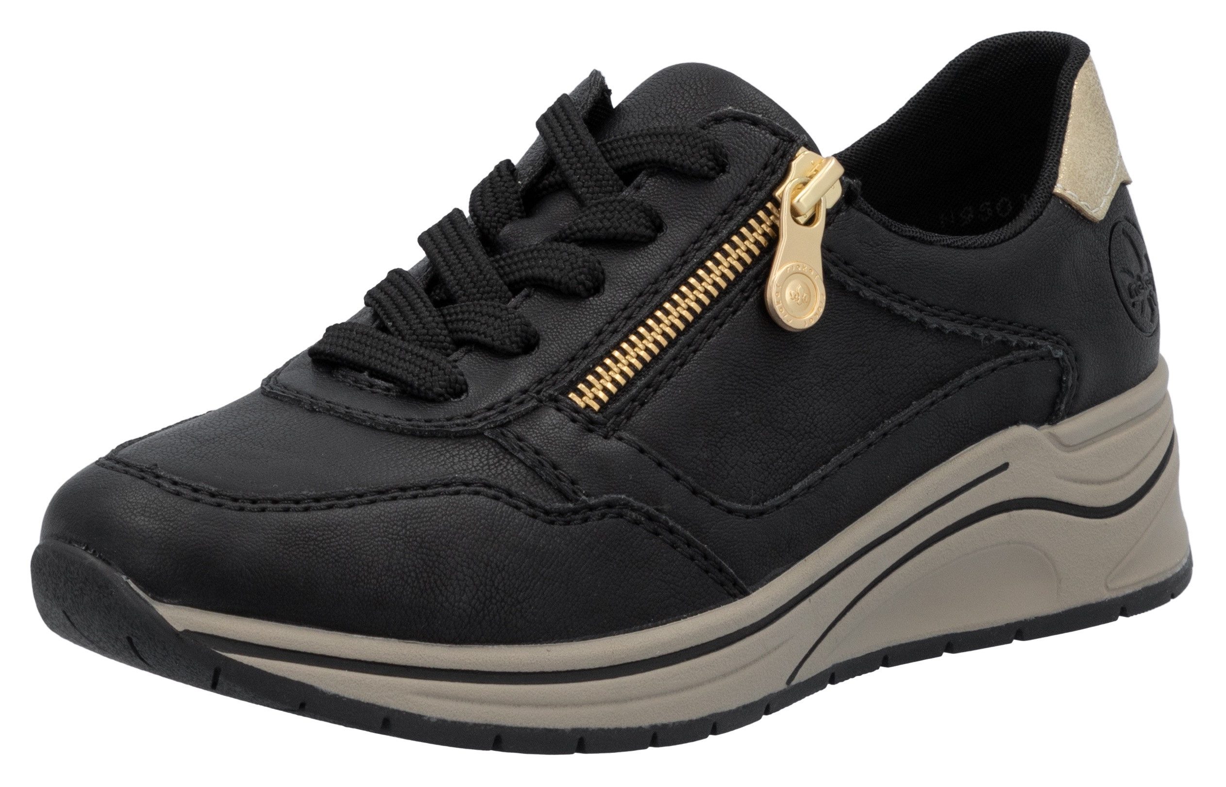 Rieker Keilsneaker, Halbschuh, Schnürschuh, Freizeitschuh mit Soft-Einlage