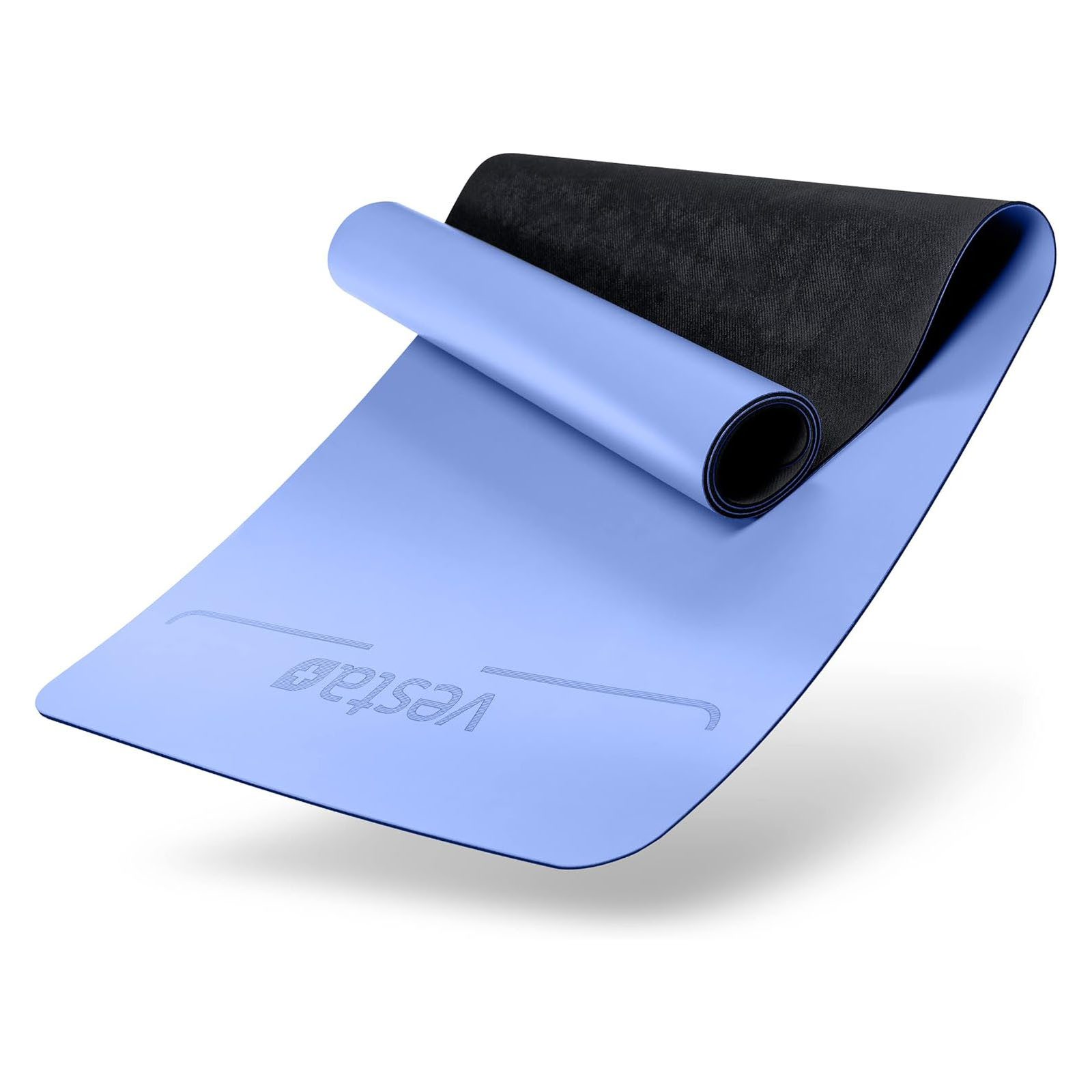 Vesta+ Yogamatte Premium Fitnessmatte Sportmatte Gymnastikmatte, Naturkautschuk Rutschfest 183 x 65 cm Dicke 0,4 cm