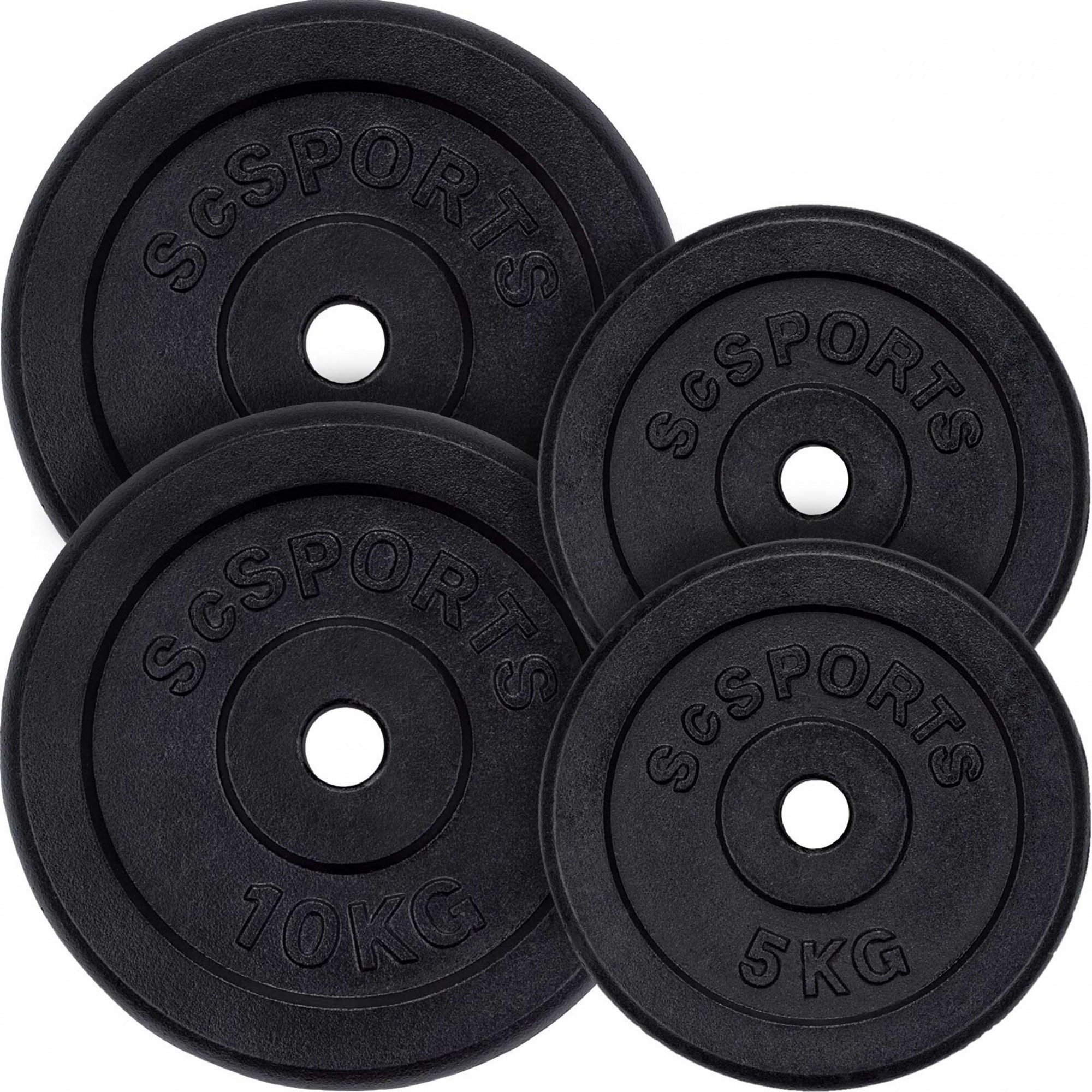 ScSPORTS® Hantelscheiben Set Gewichtsscheiben Hantelgewichte Gewichte Hantel