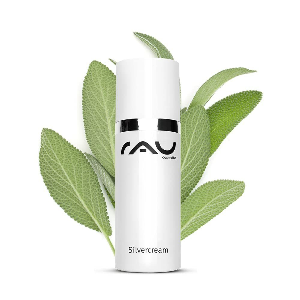 RAU Cosmetics Hautcreme Silvercream mit Microsilber für unreine Haut & Akne, Gesichtscreme