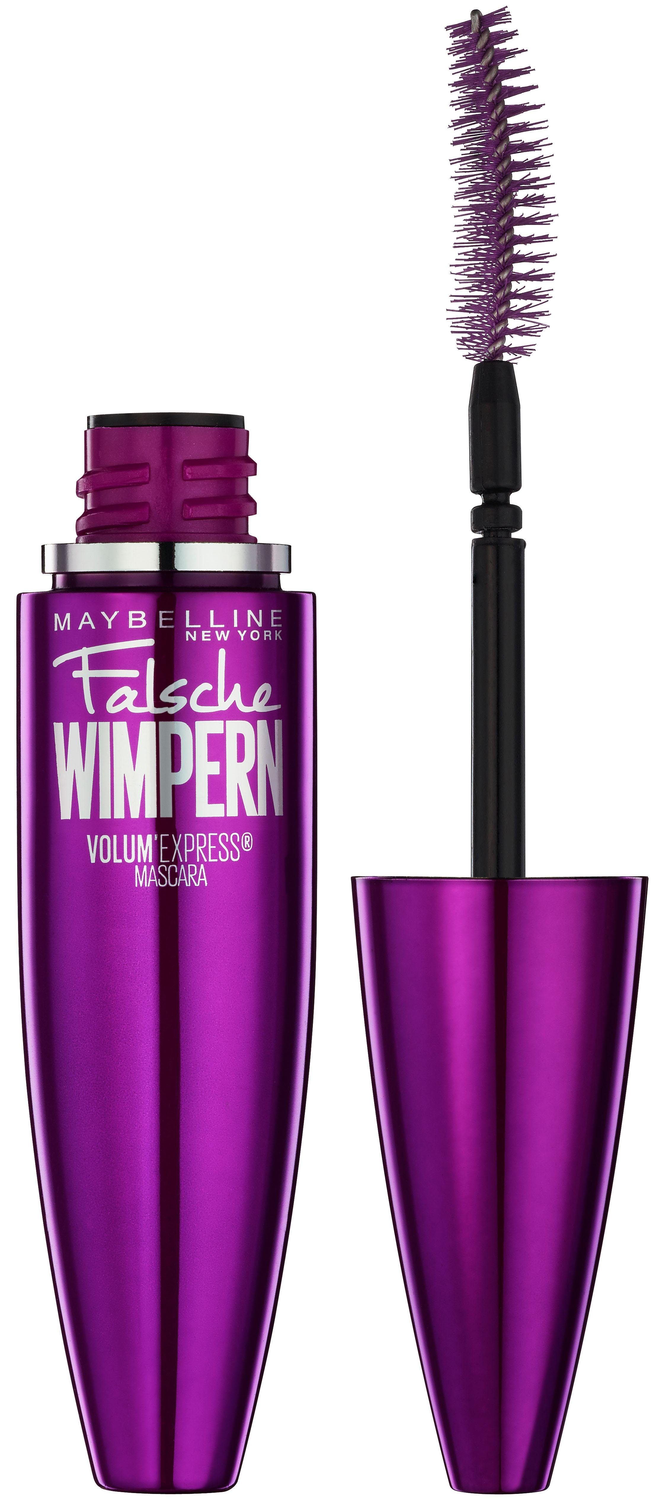 MAYBELLINE NEW YORK Mascara Volum' Express Falsche Wimpern, mit patentierter Löffelbürste