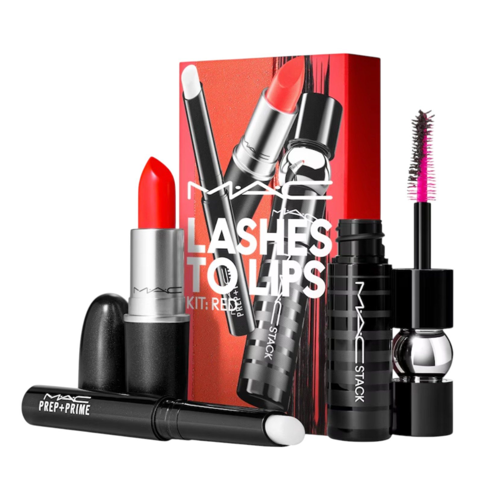 Mac Cosmetics Make-up Set Superstar Kits Lashes to Lips Kit: RED "LADY DANGER", 3-tlg., SET