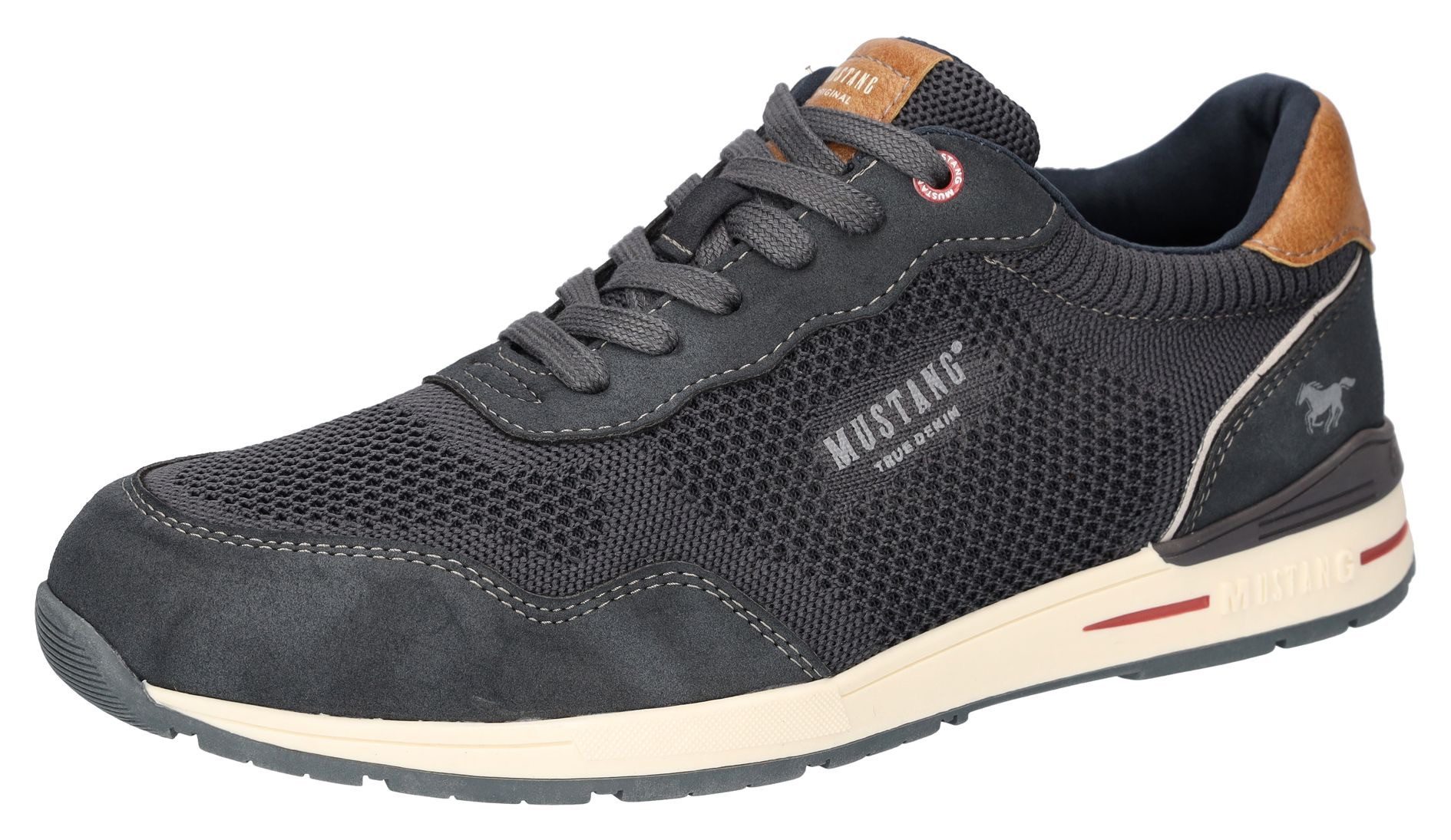Mustang Shoes Sneaker, Schnürschuh, Freizeitschuh mit weicher Schaftrandpolsterung
