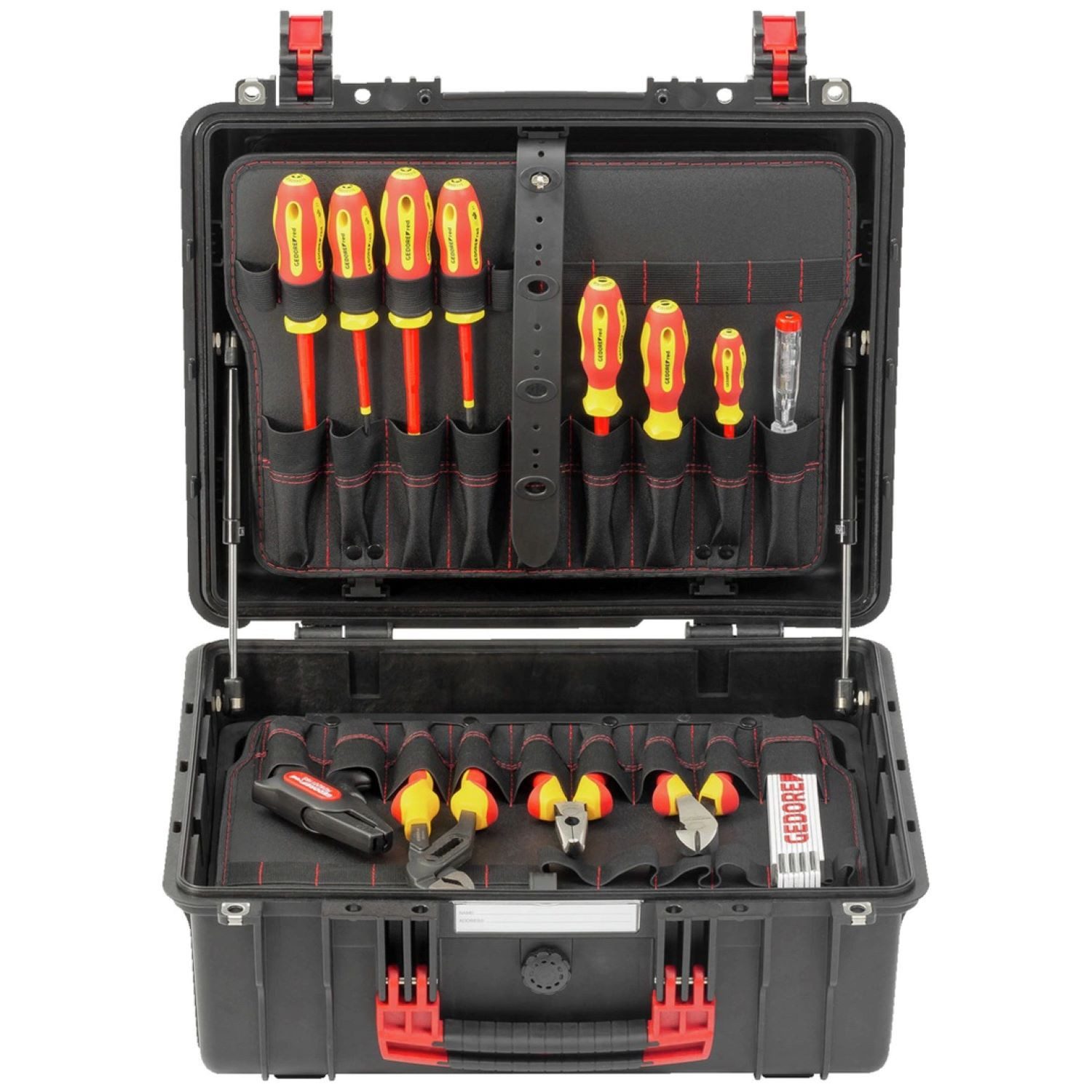 Gedore Red Werkzeugset Gedore Werkzeugkoffer Elektrik 89-teilig - 3301643, (Werkzeug-Set, 89-tlg), staub- und wasserdicht