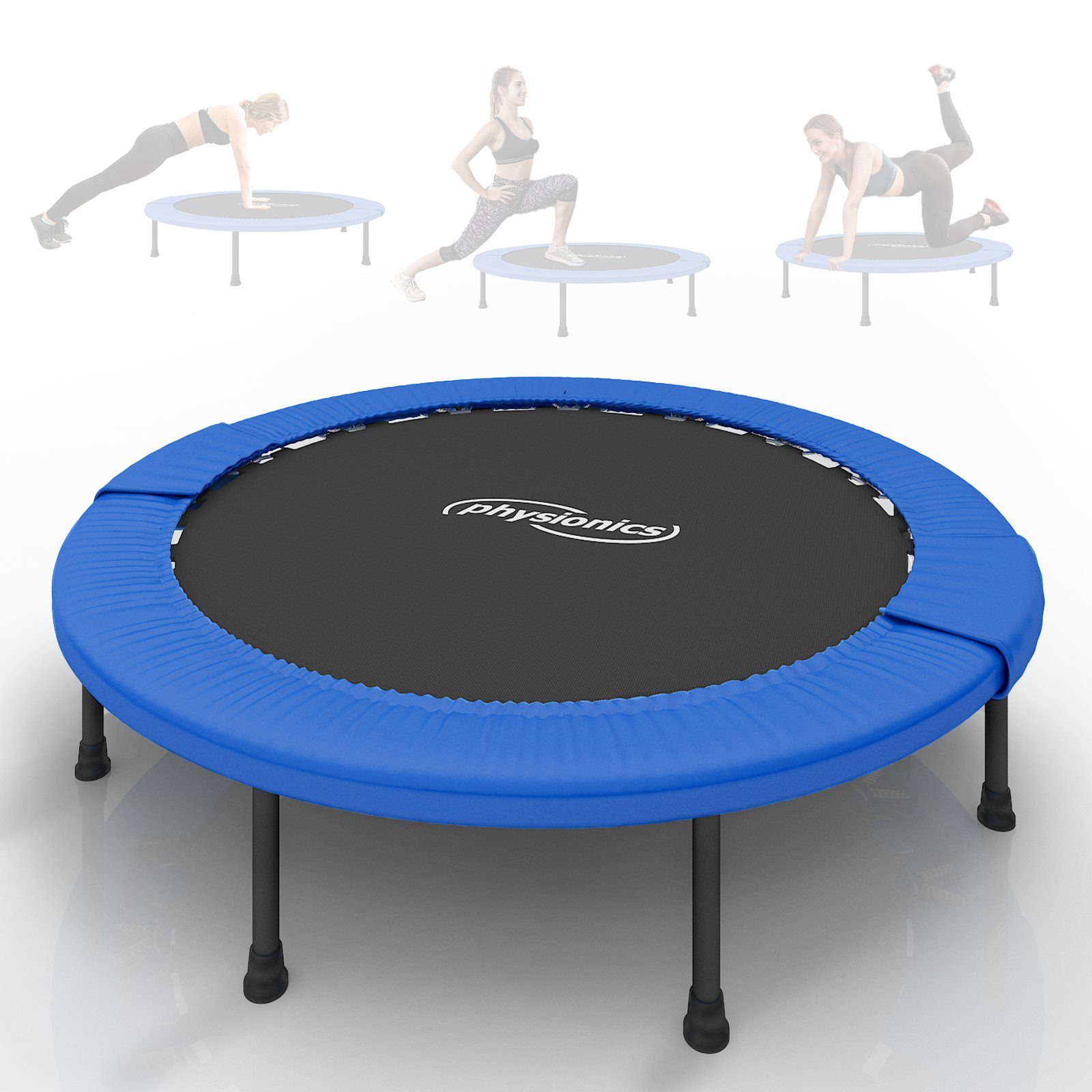 Physionics Fitnesstrampolin Fitness Trampolin - Durchmesser : 81cm/91cm/96cm/102cm/114cm/122cm, Ø 91 cm, (Trampolin in der Größe Ihrer Wahl als Bausatz zur Selbstmontage), Erhältlich in verschiedenen Durchmessern: 32, 36, 38, 40, 45, 48 Zoll