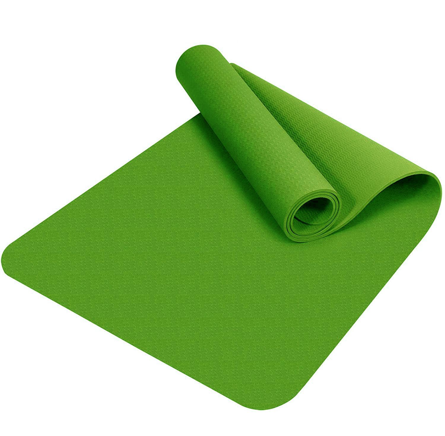 SmartYogi Yogamatte Yogamatte Gymnastikmatte Unterlegmatten rutschfest TPE (1x Yogamatte mit Tragegurt und Tasche), Fitnessmatte Sportmatte mit Tasche und Trageband