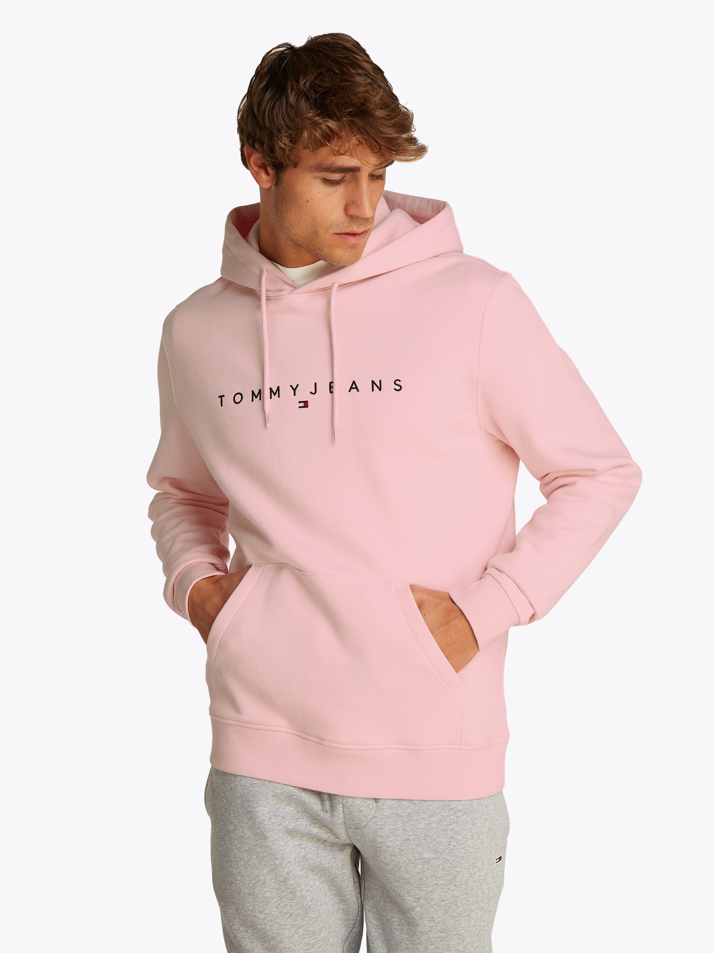 Tommy Jeans Hoodie TJM REG LINEAR LOGO HOODIE EXT mit Logo-Stickerei