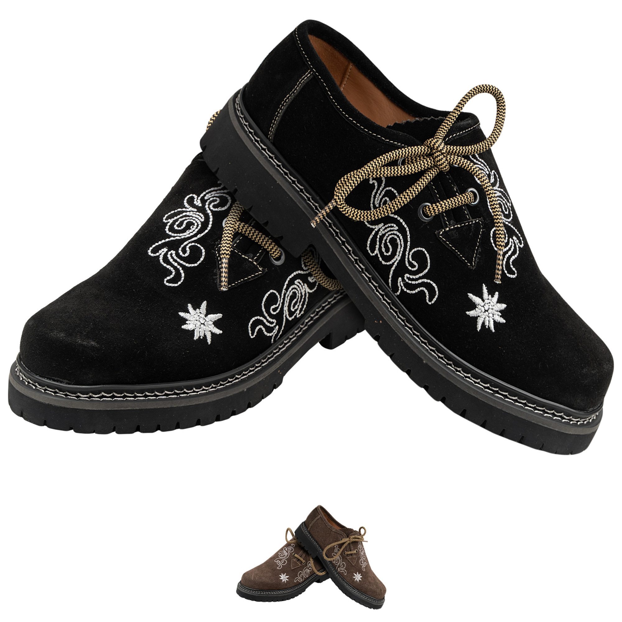 German Wear D-Haferl-1 Haferlschuh Damen Haferlschuhe Trachtenschuhe für Trachten lederhosen