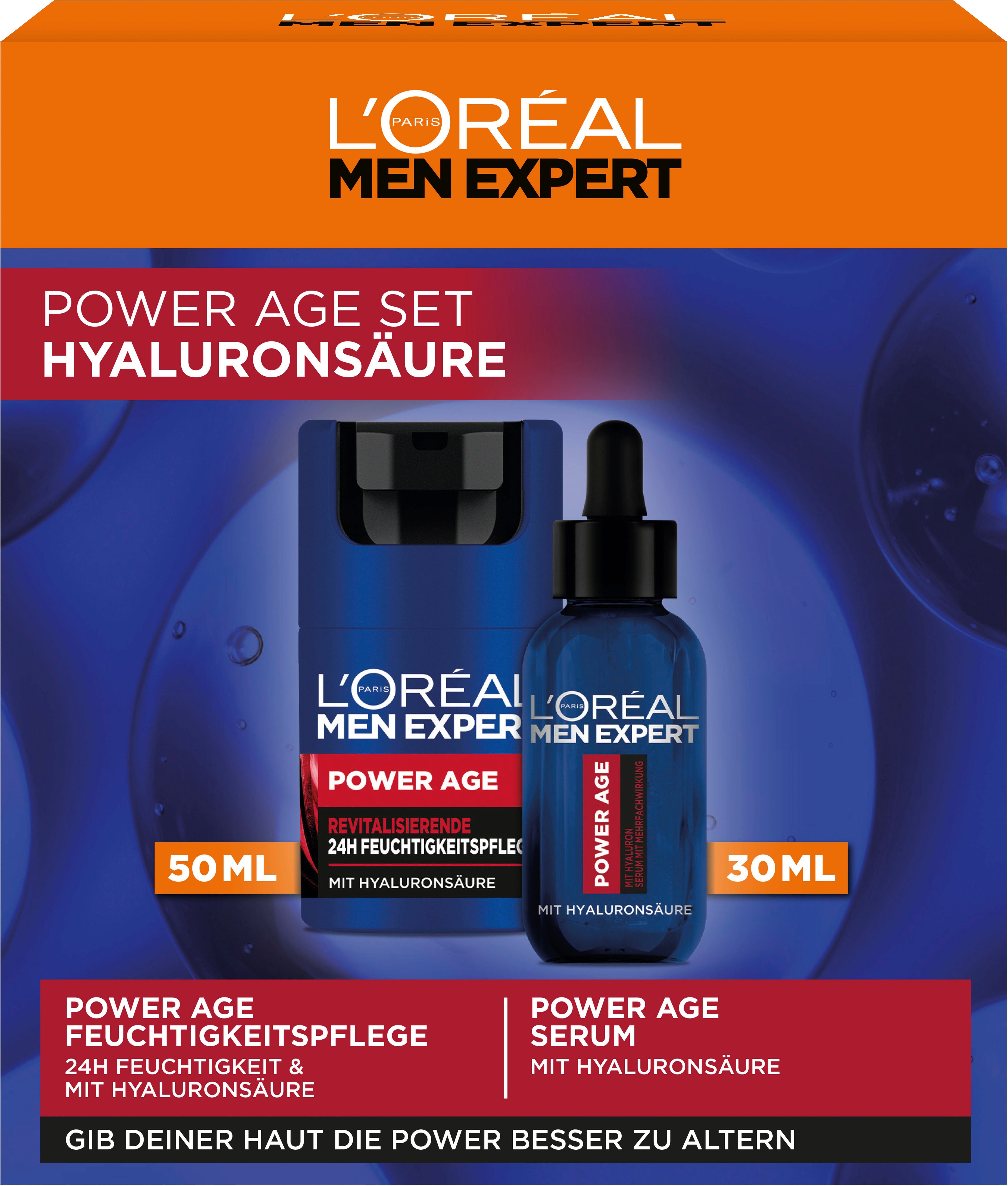 L'ORÉAL PARIS MEN EXPERT Pflege-Set Power Age-Set: Serum & Pflege, mit Hyaluron