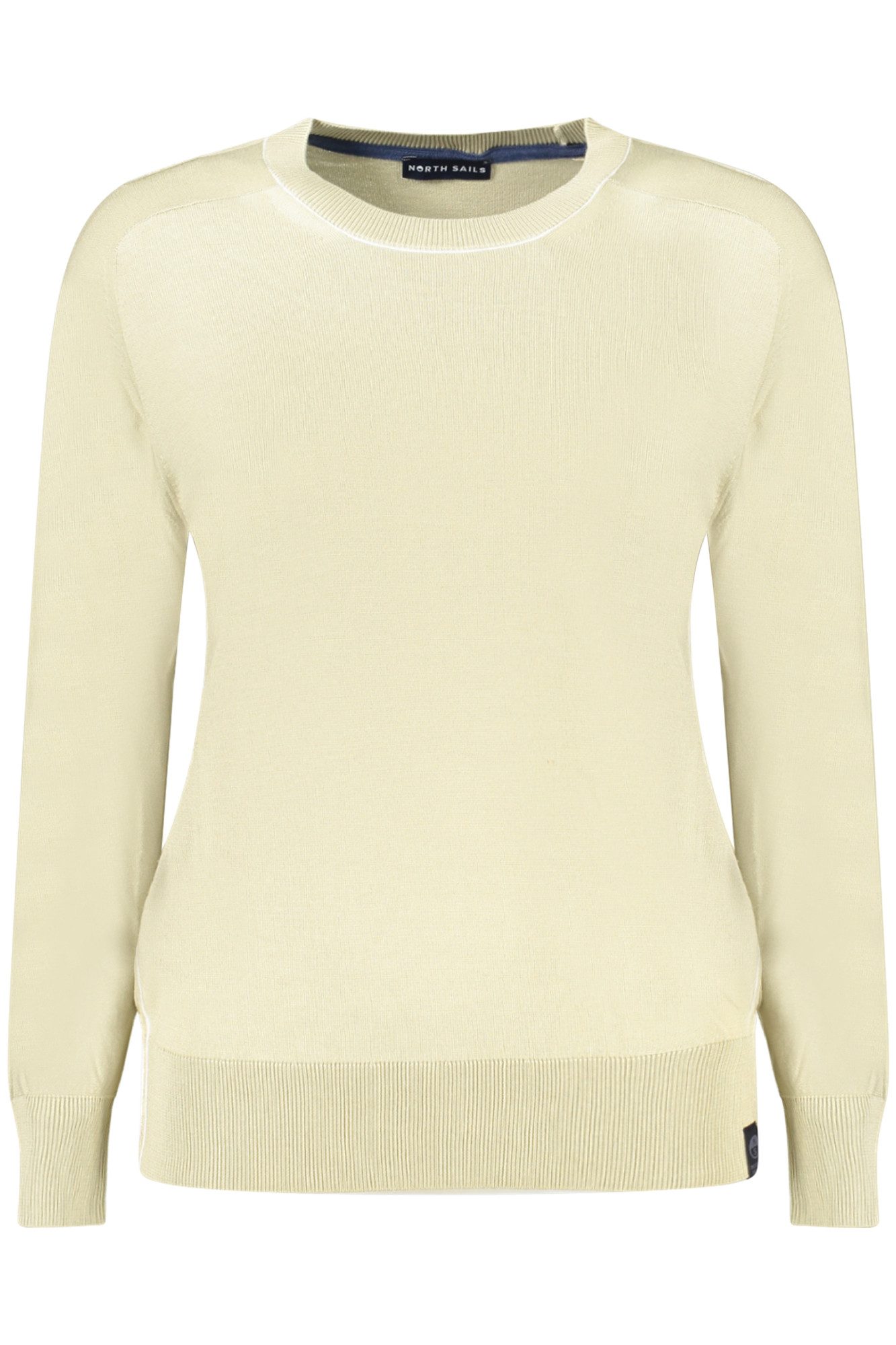 North Sails Strickpullover Damenpullover Grün mit Kontrastdetails und Rundhals - Langarmshirt