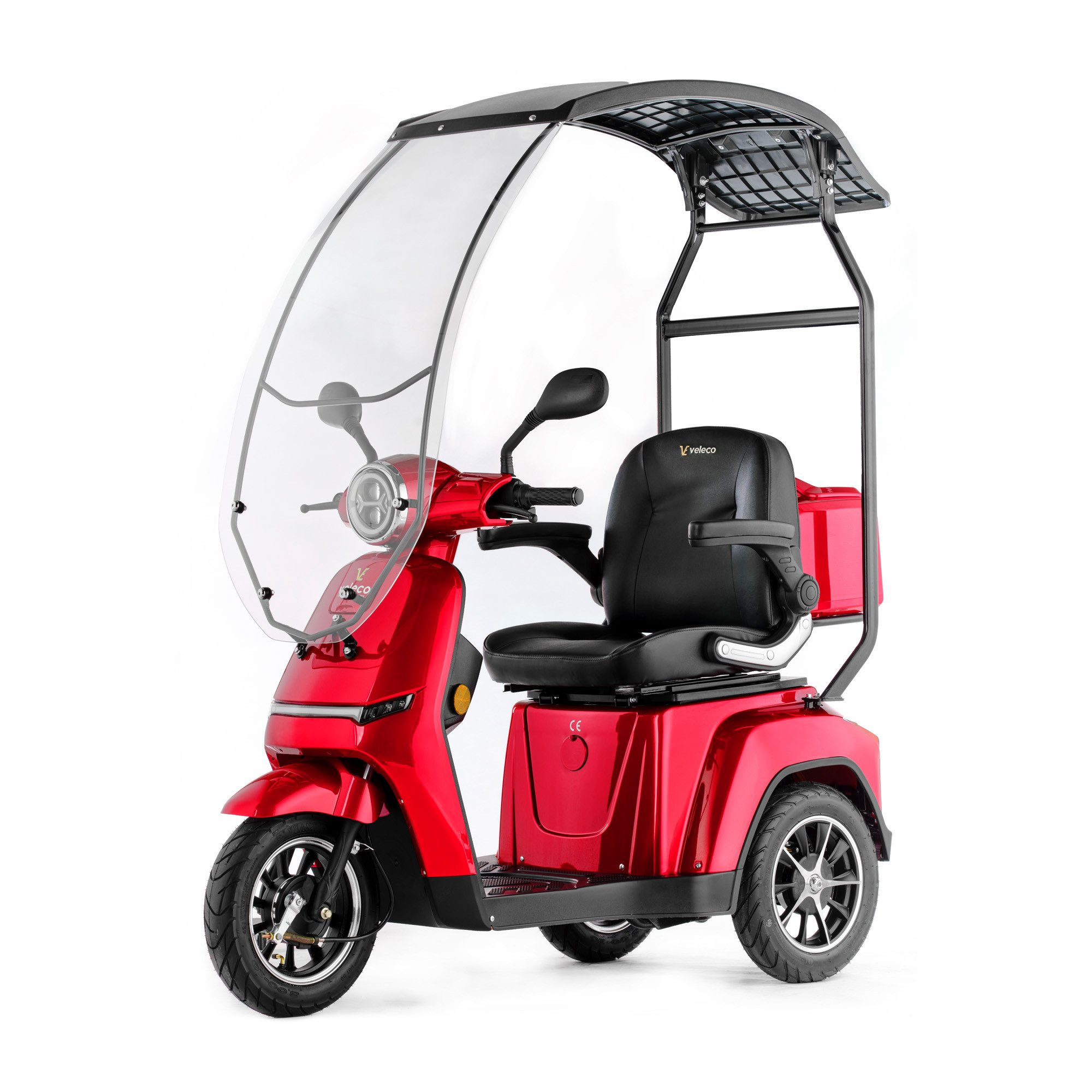Veleco Elektromobil Turris mit Dach - Seniorenmobil - LED-Beleuchtung - 2 Gänge, 12,00 km/h, Dach mit Windschutzscheibe