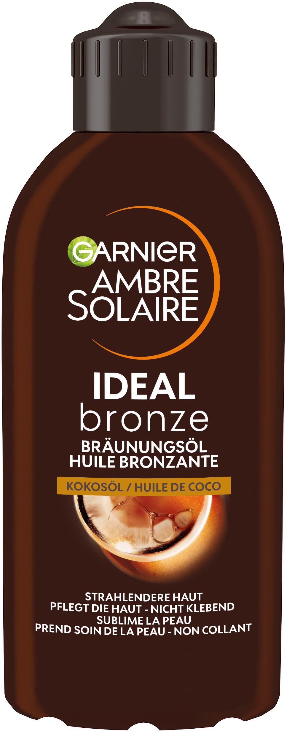GARNIER Sonnenschutzöl Ambre Solaire Tiefbraun Bräunung, mit leichter und schnell einziehender Formel