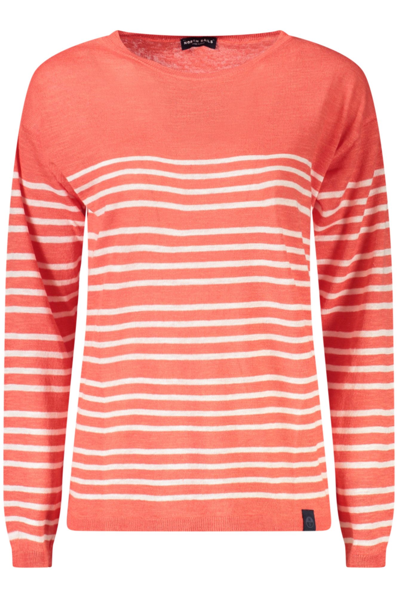 North Sails Strickpullover Damen Pullover Rot mit Streifen und weitem Ausschnitt - Elegant & Bequ