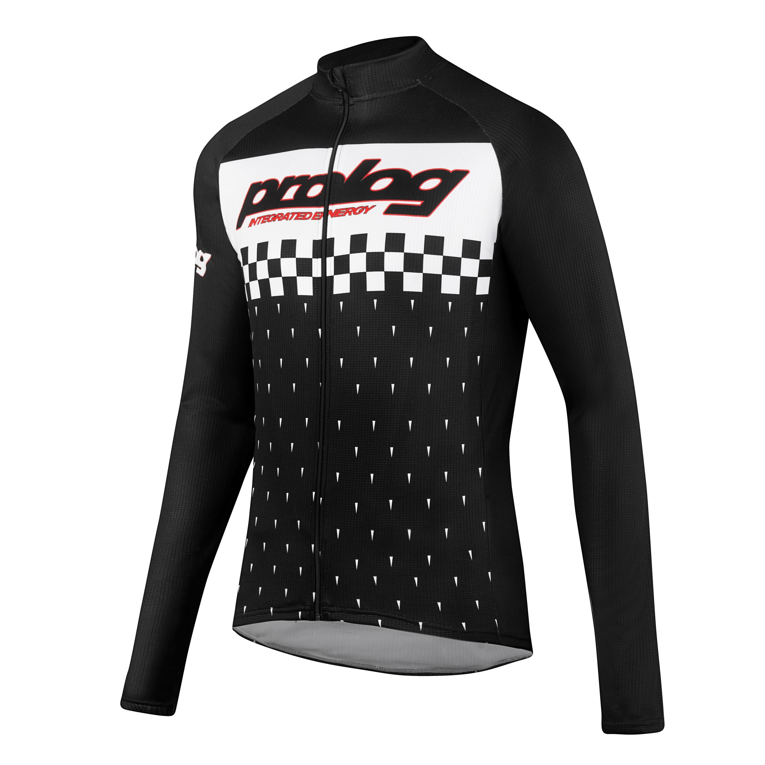 prolog cycling wear Radtrikot Herren Radtrikot langarm Integrated Energy Black wärmend