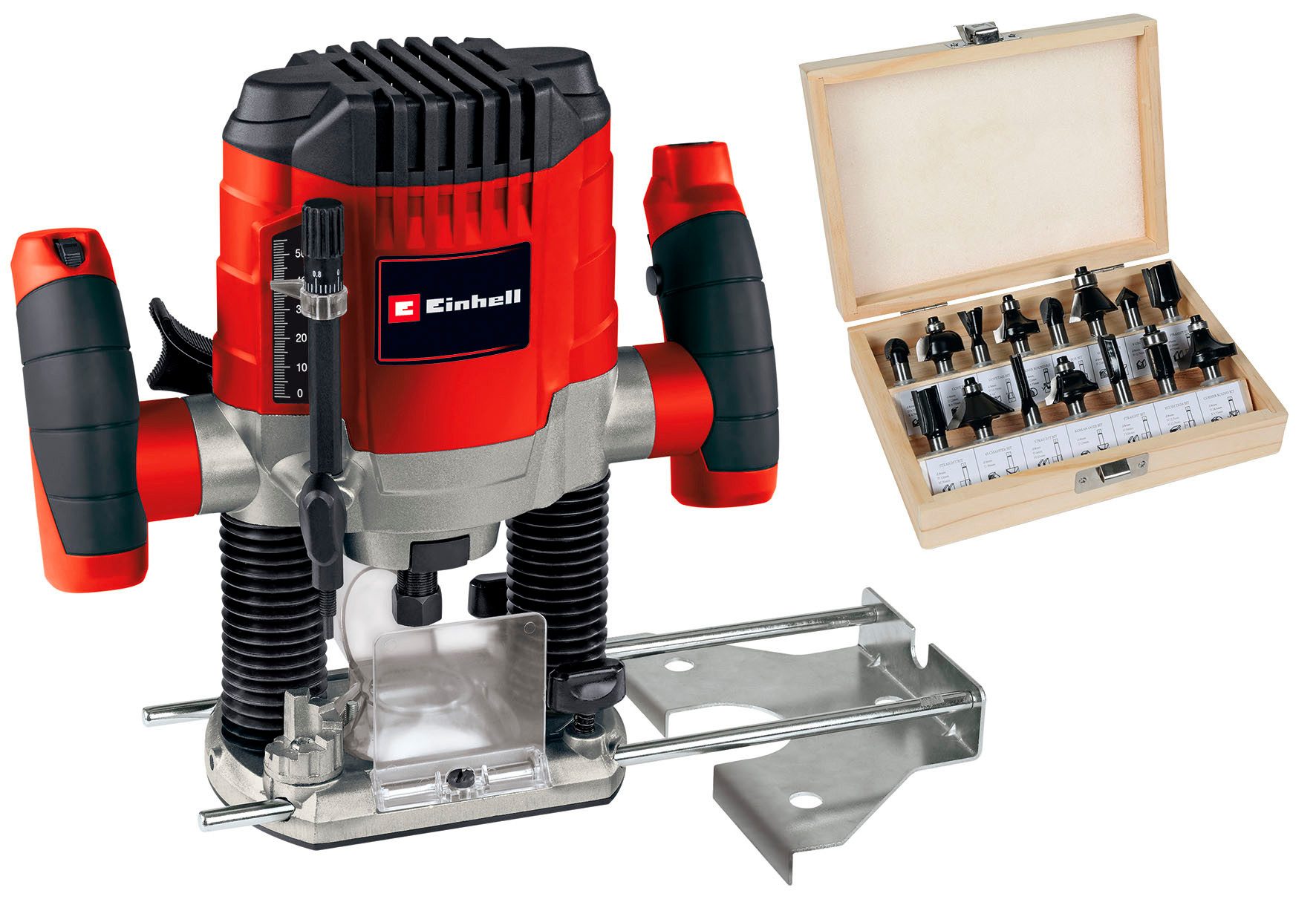 Einhell Oberfräse TC-RO 1155 Kit, 1100 Watt, inkl. 15-tlg. Fräser-Set