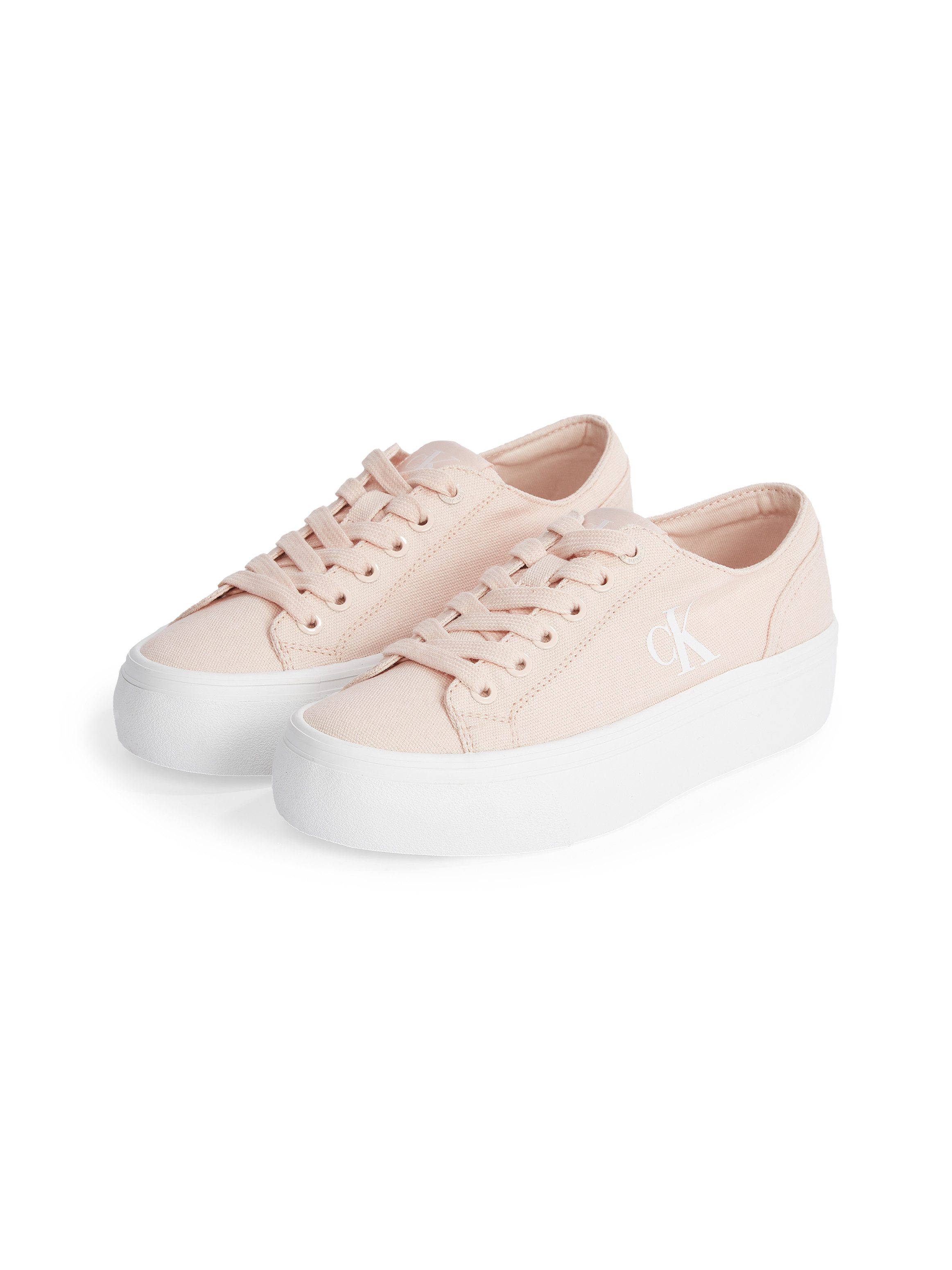 Calvin Klein Jeans VULC FLATFORM LOW CV MG Plateausneaker, Schnürschuh, Freizeitschuh, Halbschuh mit seitlichem Logo