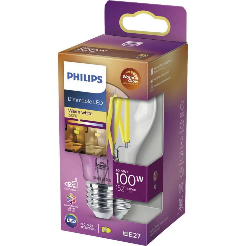 Philips Philips LED Classic 100W E27 Lampe. Elektro-Kabel, E27, Dimmbar für flexibles Licht