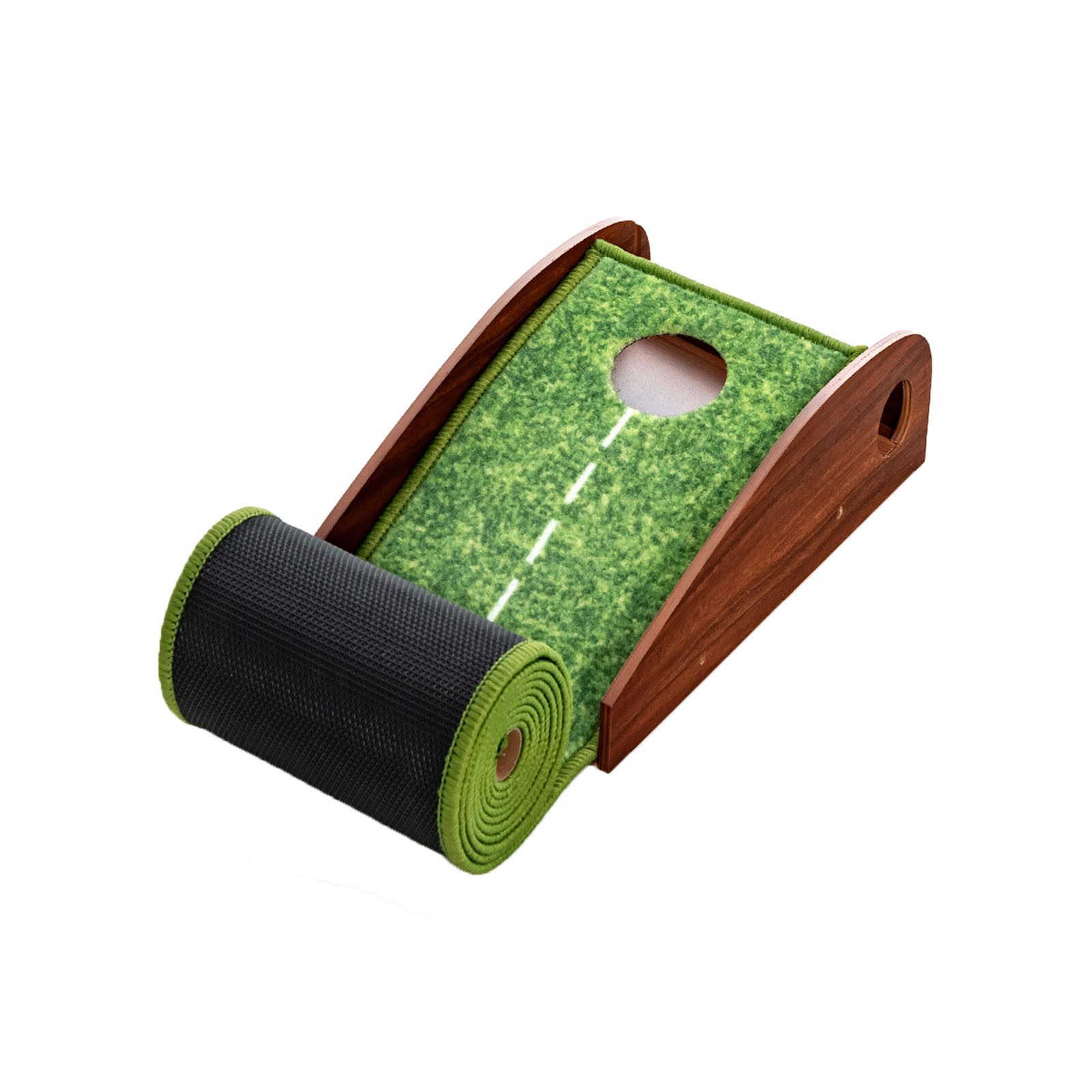 COSTWAY Puttingmatte Golfmatte, Auto Rückkehr, mit 3 Golfbällen