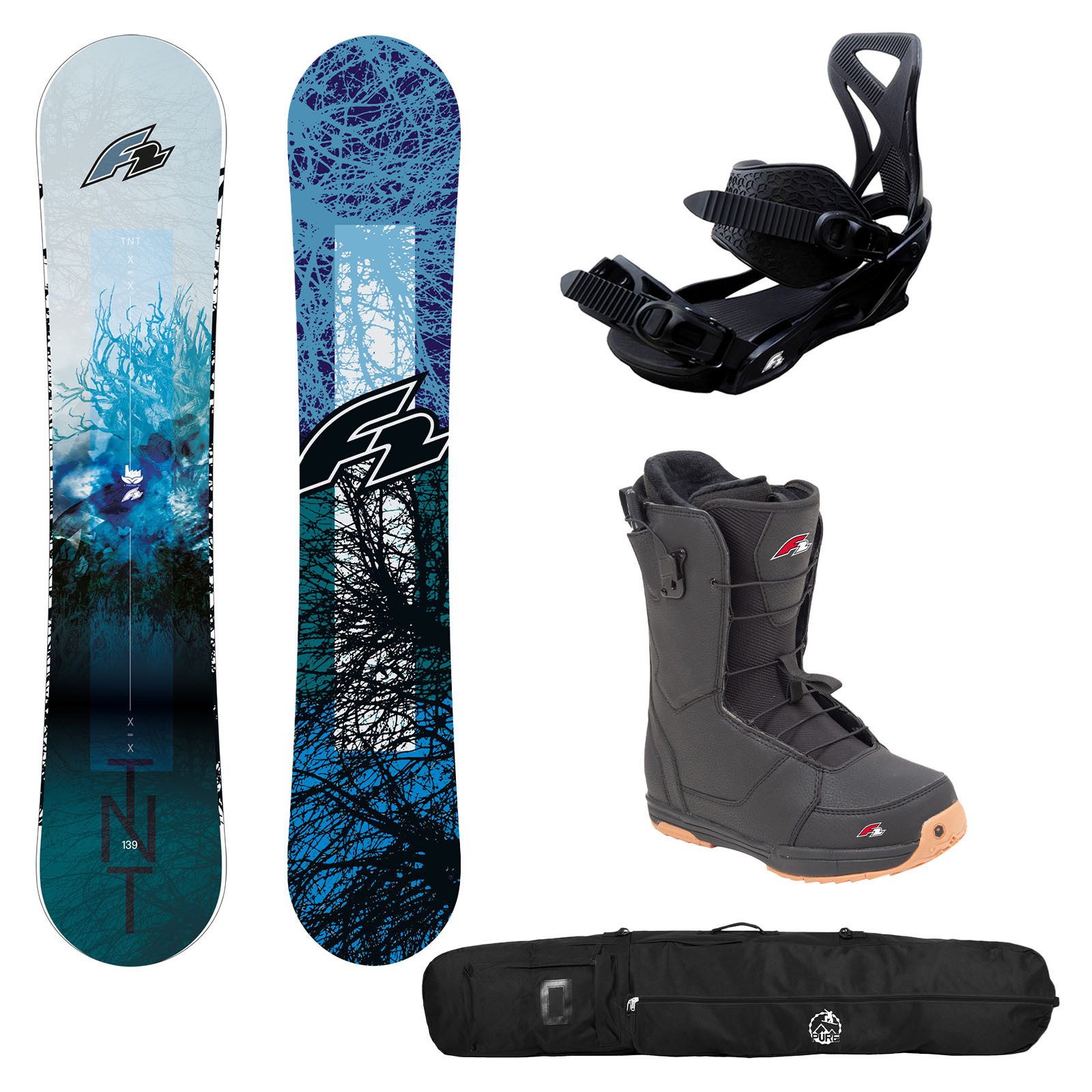 F2 Snowboard F2 Snowboard Set TNT 151cm + Bindung Sonic M + Boots Air Gr. 42,5 + Ba