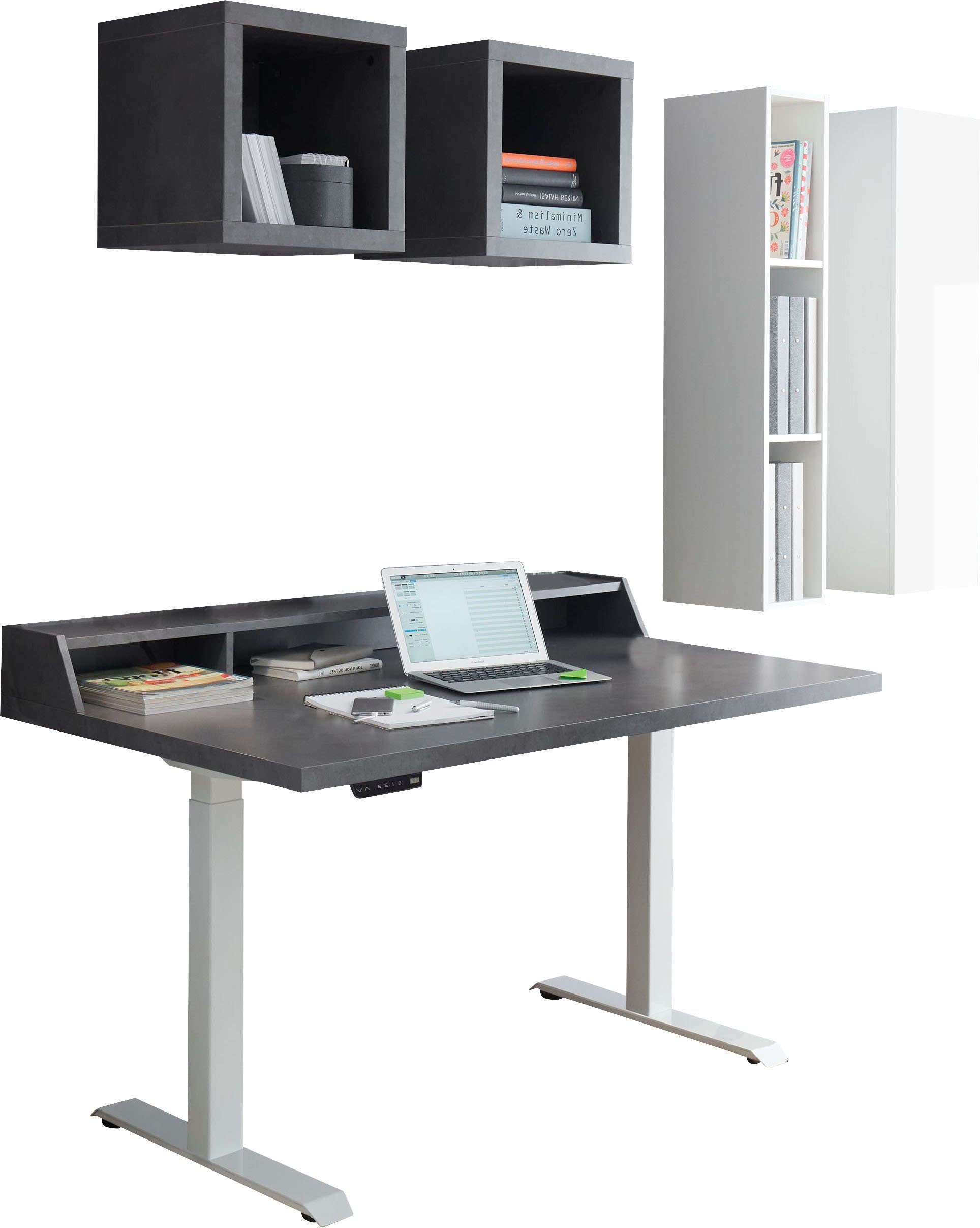 Mäusbacher Büromöbel-Set Big System Office, (6-tlg), Schreibtisch höhenverstellbar