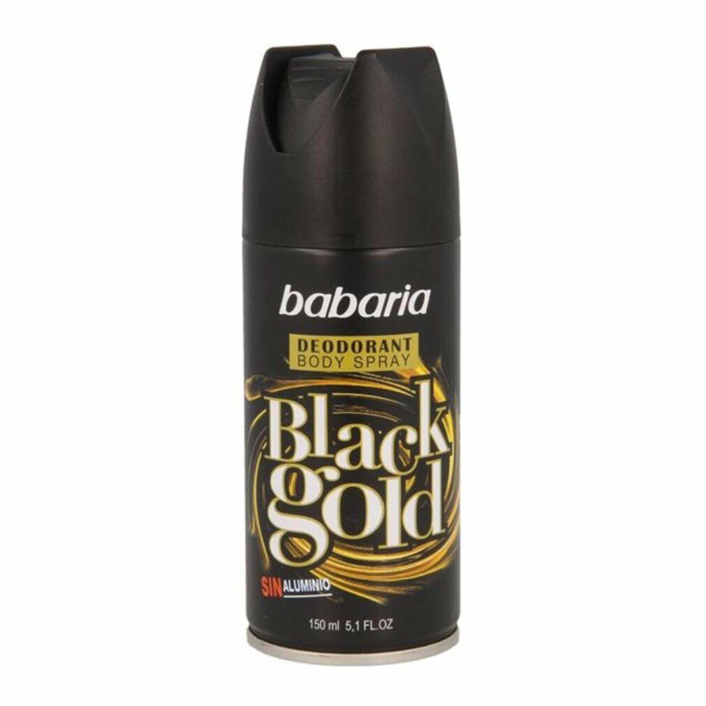 babaria Deo-Zerstäuber Black Gold Desodorant Spray 150ml+50ml Free